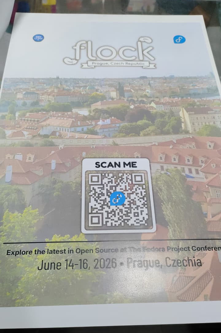 Flock to Fedora 2026 Flyer
