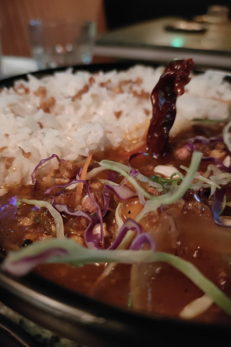 Chicken Kung Pao with Butter Garlic Rice